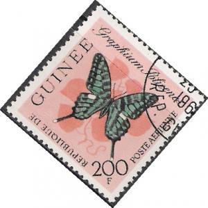 Guinea #C48 Airmail Butterflies CTO NH