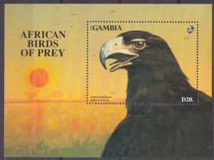 1993 Gambia 1563/B188 Birds of prey 10,00 €