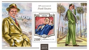 Niger - 2015 Frank Sinatra - Stamp Souvenir Sheet -14A-542