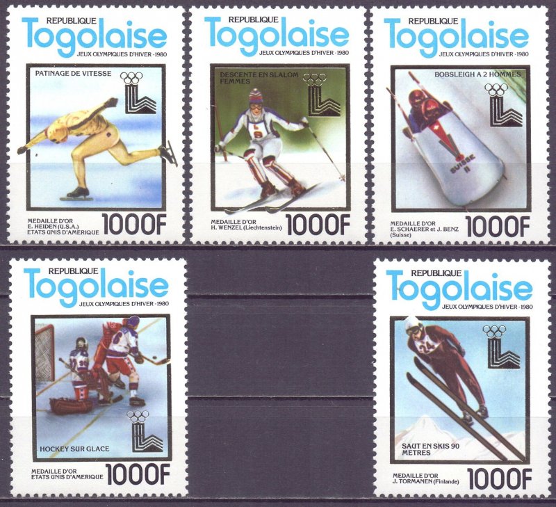 Togo. 1980. 1508-12. Winter Olympic Games. MNH.