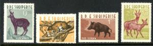 ALBANIA 639-42 MH SCV $27.55 BIN $11.50 ANIMALS