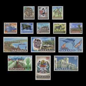 Tanzania 1965 (MNH) Definitives. SG128-141, SC5-18 ––