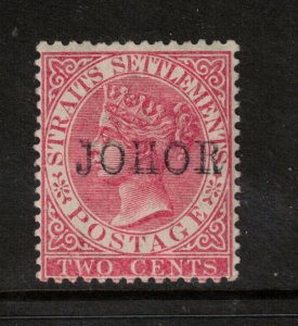 Malaya Johore 9 SG 10b Mint Fine Full Original Gum Lightly Hinged Variety