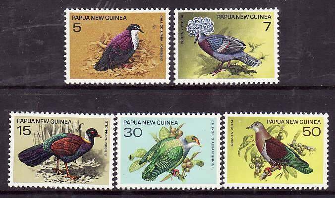 Papua New Guinea-Sc#465-9- id6-unused NH set-Protected Birds-1977-please note #4