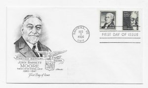 US 1295 (Me-7) $5.00 John Bassett Moore on FDC Artmaster Cachet Unadd ECV$125.00