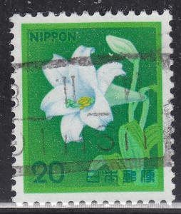 Japan 1423 Used 1980 White Trumpet Lily