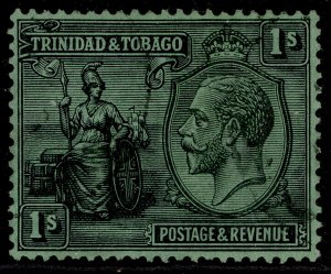 TRINIDAD & TOBAGO GV SG227, 1s black/emerald, FINE USED.