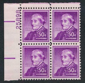 UNITED STATES 1051 MINT NH F-VF PLATE BLOCK 50c ANTHONY