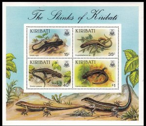 KIRIBATI - 1987 LIZARDS / REPTILES - MINIATURE SHEET MINT NH