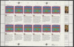 United Nations Vienna  #150-51  MNH Panes Of 12 CV $22.00 (A4498L)