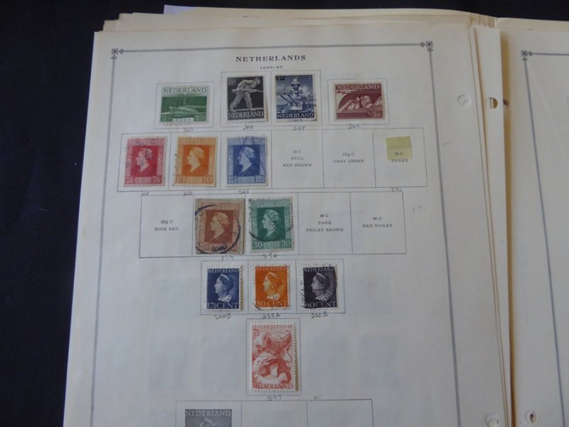 Netherlands 1872-1965 Stamp Collection on Scott International Pages