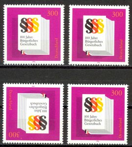 Germany Sc# 1942 MNH lot/4 1996 German Civil Code