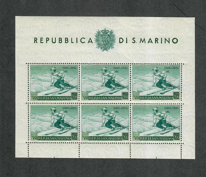 San Marino Sc#C90 M/NH, Sheet/6, Cv. $1250