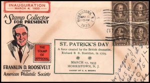 US St Patrick's Day 1933 Cover