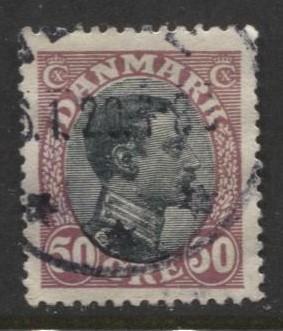 Denmark - Scott 121 - King Christian X Issue -1919 - Used - Single 50o Stamp