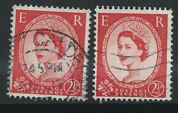 GB QE II  SG 544  544b  Type I and Type II FU