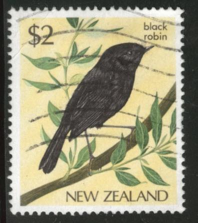 New Zealand Scott 769 used 1985 Black Robin Bird stamp 