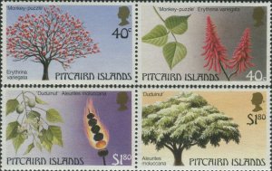 Pitcairn Islands 1987 SG304-307 Trees set MNH