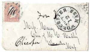 Worcester Massachusetts Local Sc 65 Lady's Cover Forwarded Chicopee Fanc...