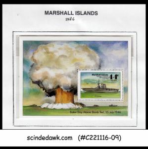 MARSHALL ISLANDS - 1986 BAKER DAY ATOMIC BOMB TEST, 25 JULY 1946 - M/S - MNH