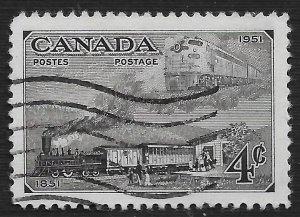 Canada #311 4c Trains of 1851 and 1951