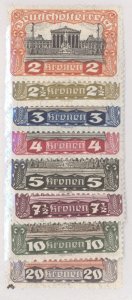 Austria, Scott #219-26, MH, complete set