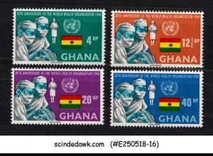 GHANA - 1968 20 YEARS OF WHO WORLD HEALTH ORGANIZATION - 4V MNH