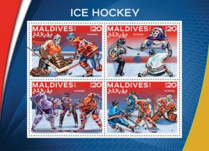 MALDIVES 2016 SHEET ICE HOCKEY SPORTS mld16502a