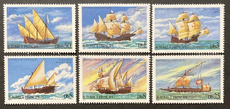 Sao Tome and Principe 1979 #534-39, History of Navigation, MNH.