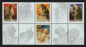 CHRISTMAS = NATIVITY SCENES = from SS =BL of 4 +Labels Canada 2009 #2343a-d MNH