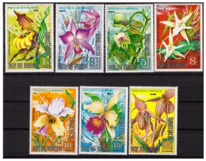 EQUATORIAL GUINEA 1974 ORCHIDS  7 v MNH