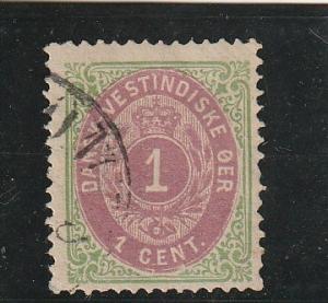 Danish West Indies  Scott#  5b  Used