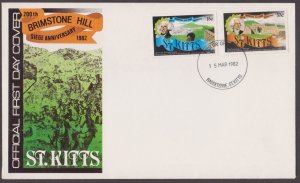 ST. KITTS - 1982 BICENTENARY OF BRIMSTONE HILL SIEGE - 2V FDC