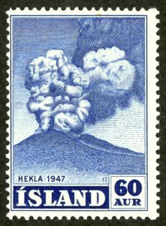 Iceland Sc# 250 MH 1948 60a Hekla Volcano