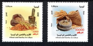 2023 - Libya- Cereal Grains in Libya-  Wheat - Barley - Stone mill- Set 2v.MNH**