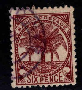 Samoa Scott 17d Used perf 11 brown lake 6p stamp