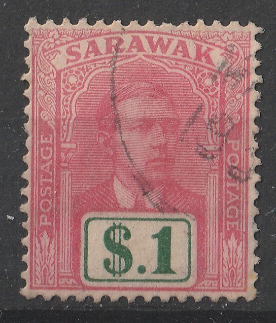 Sarawak 1928/1929 Sir Charles Vyner Brooke 1$ (1/15) USED