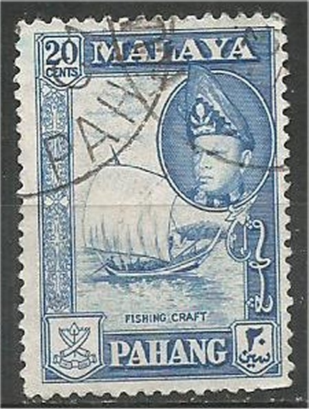 PAHANG, 1957, used 20c, Abu Bakar Scott 78