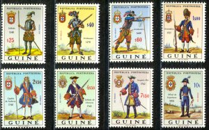 Portuguese Guinea Sc# 321-328 MNH 1966 Uniforms