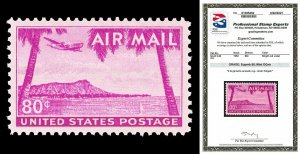 Scott C46 1952 80c Diamond Head Airmail Issue Mint Graded Superb 98 NH PSE CERT