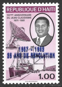 Haiti 1982 Duvalier '1957... Revolution' Ovpt 1G #749 Undercatalogu...