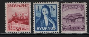 RYUKYU ISLANDS,24-26 MNH