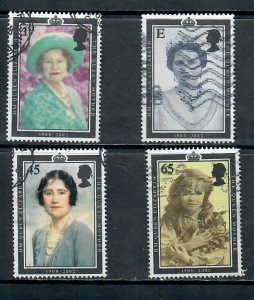 G.B 2002  COMMEMORATIVES  SET DEATH OF QUEEN MOTHER USED  h 240121