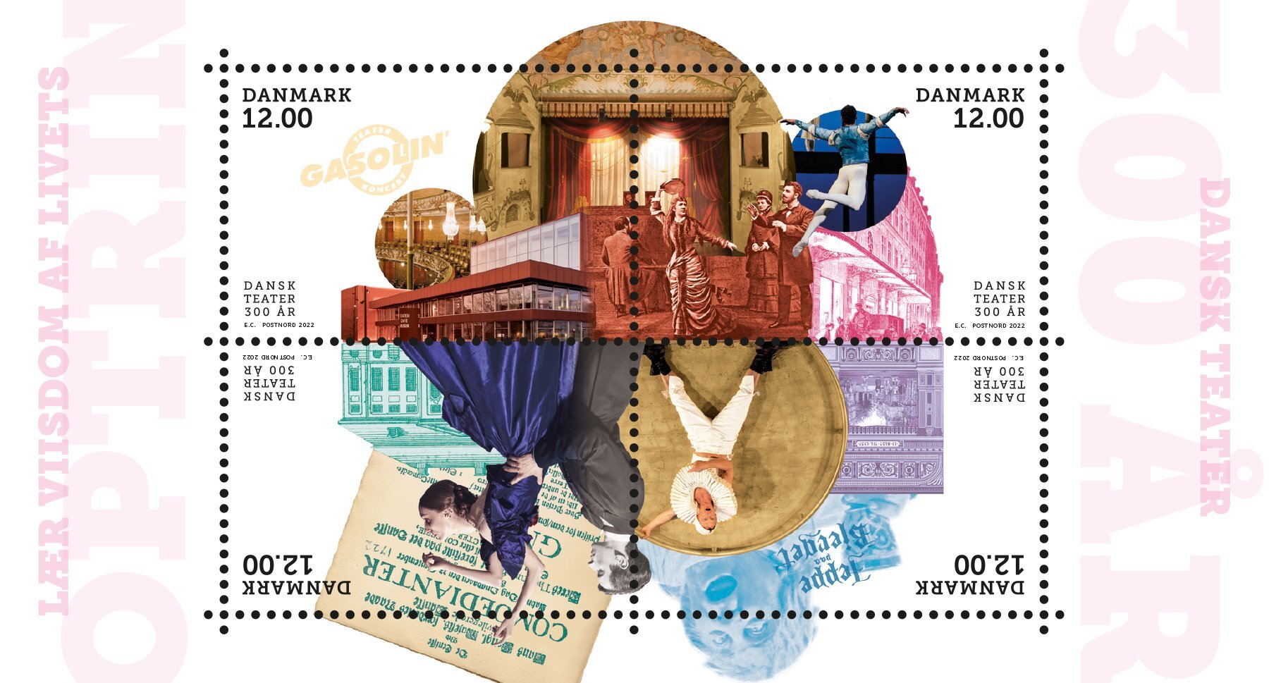 Stamps of Denmark (Pre order) 2022 .Danish theater is 300 years old
