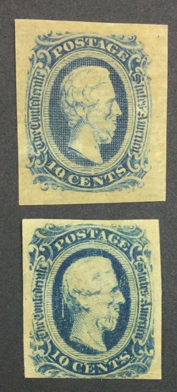 MOMEN: US STAMPS CSA #11-12 MINT OG H LOT #40104