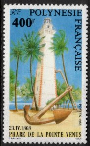 FRENCH POLYNESIA 1988 Point Venus Lighthouse; Scott 481, Yvert 302; MNH