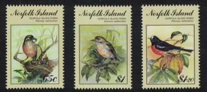 Norfolk 'Birdpex '90' Stamp Exhibition Christchurch New Zealand Scarlet Robin 3v