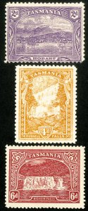 Tasmania Stamps # 114-16 MH VF Scott Value $122.50