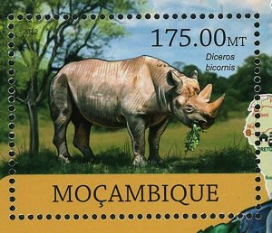 Kruger National Park Stamp Diceros Bicornis Panthera Leo S/S MNH #6054 / Bl.674