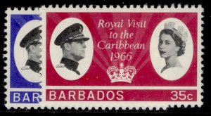 BARBADOS QEII SG340-341, 1966 Royal visit set, NH MINT.